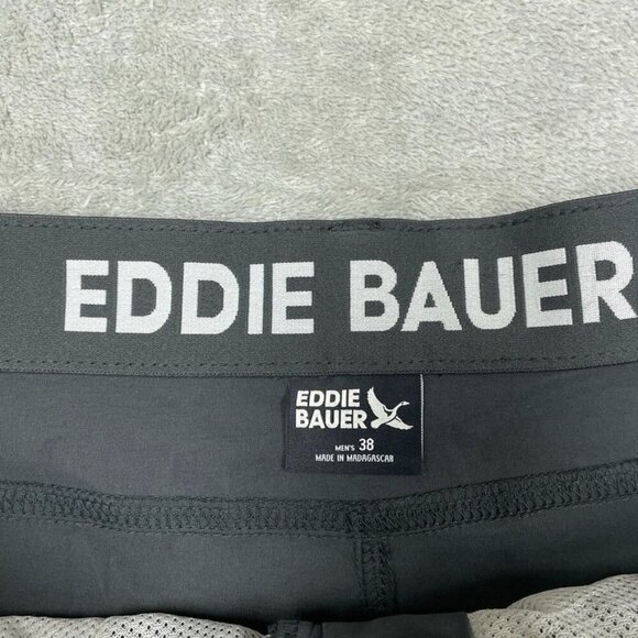 Eddie Bauer Mens Rainier Tech Shorts Size 38 Black Nylon/Spandex 6762 - Picture 2 of 8